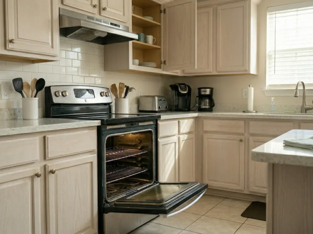 Clean kitchen after add-on cleaning services in The Woodlands, TX