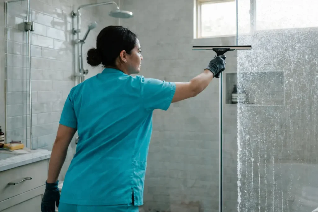 Professional deep shower cleaning in The Woodlands TX