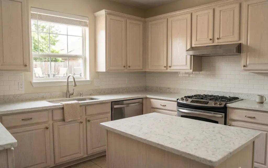 Clean kitchen after one-time cleaning service in The Woodlands, TX